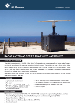 RADAR ANTENNAS SERIES ASX-2101/FD