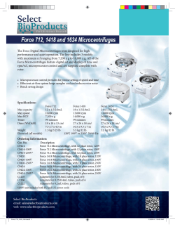 Force 712, 1418 and 1624 Microcentrifuges