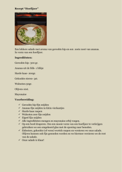 Recept voor nieuwsbrief