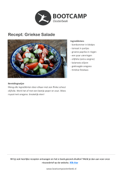 griekse salade bootcamp oosterbeek