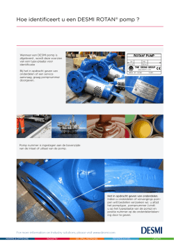 how to identify a desmi rotan pump-nl