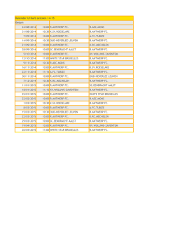 Discovery &ndash; per categorie (VOORLOPIGE UITSLAG)