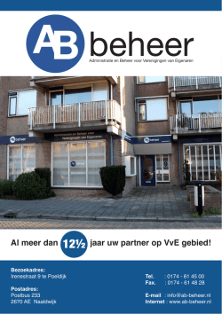 Hoek van Holland, 26-03-2015 Betreft