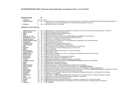 Indeling inschrijflessen zondag 29 maart