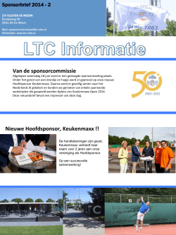 Sponsorbrief 2014-2 - LTC Vleuten de Meern