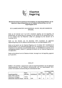 Herverdeling m.b.t. programma HG (55 kB) - FIN