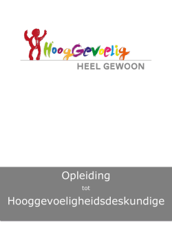 Opleiding Hooggevoeligheidsdeskundige