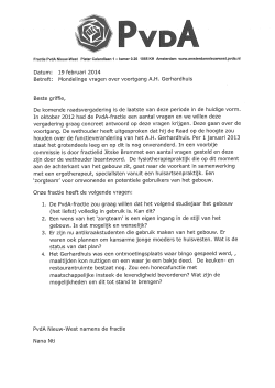 mv PvdA over voortgang A. H.Gerhardhuis