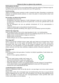 Glutenvrij dieet en glutenvrije producten Strikt