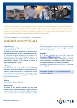 vacaturebeschrijving LB-1