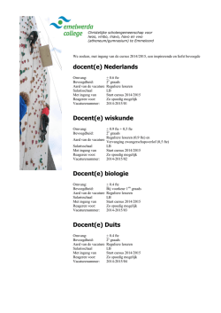 docent(e) Nederlands Docent(e) wiskunde Docent(e) biologie