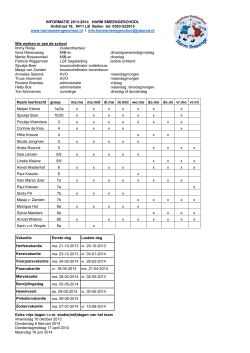 INFORMATIE 2013-2014 HARM SMEENGESCHOOL
