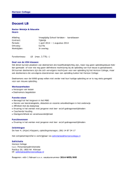 Docent LB - Horizon College