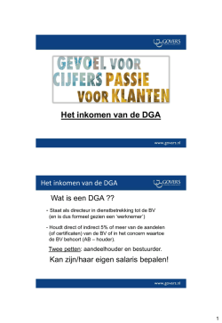 Het inkomen van de DGA Gebruikelijk Loon 2014 (pdf)