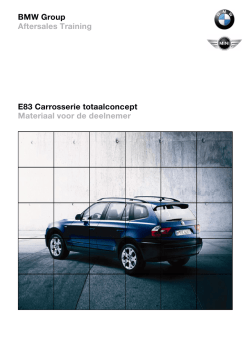 E83 Carosserie totaalconcept Inleiding