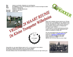 Een Re&uuml;nie om weer eens gezellig bij te praten en mooie ervaringen
