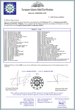 Download de lijst met Halal producten | pdf &mdash; 0,5Mb