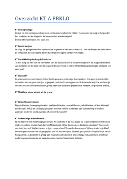 Keuzegids KT A PBKLO