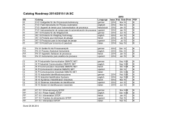 Catalog Roadmap 2014/2015 I IA SC
