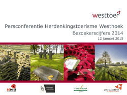 Persconferentie Herdenkingstoerisme Westhoek