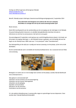 3.9.14 Bewonersvoorlichtingsavond Vlietwijk Voorop