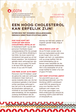 Een hoog cholesterol kan erfelijk zijn!