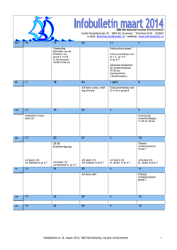 Infobulletin nr. 8, maart 2014, OBS Het Kofschip, locatie