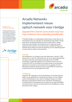 Arcadiz Networks implementeert nieuw optisch