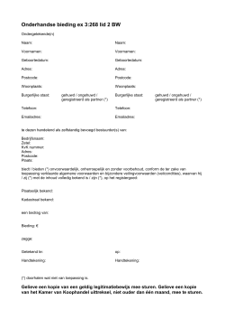 Onderhandse bieding ex 3:268 lid 2 BW