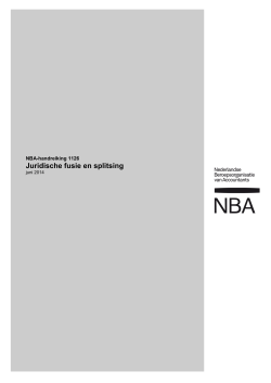 NBA-handreiking 1126: Juridische fusie en splitsing