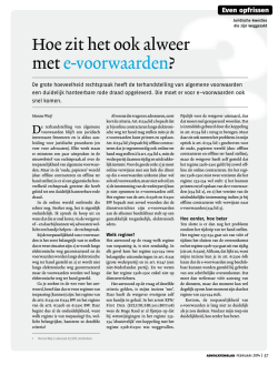 Hoe zit het ook alweer met e-voorwaarden?