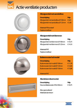 &Euml;&Euml; Actie ventilatie producten