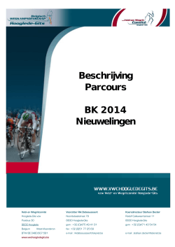 Beschrijving Parcours BK 2014 Nieuwelingen - Hooglede-Gits