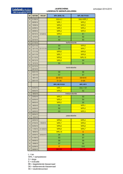 jaarkalender - Leielandscholen