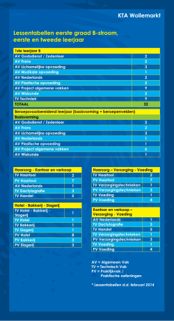 Download de lessentabellen van de eerste graad