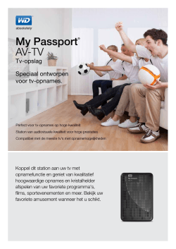 My Passport® AV-TV TV Storage - Product Overview