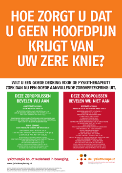 Poster kngf - De Fysiotherapeut