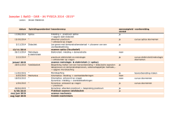 Jaarplan 1 BaSO - OAR - AV FYSICA 2014