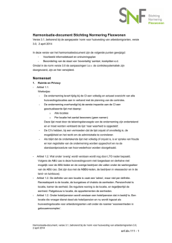 Harmonisatiedocument SNF - versie 3.1_ 02-04-2014