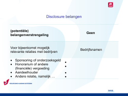 Disclosure belangen - Kennispoort Verloskunde