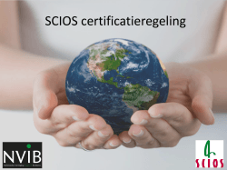 SCIOS certificatieregeling