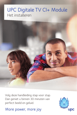Het installeren UPC Digitale TV CI+ Module