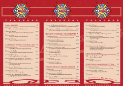 Menukaart 2014 - Tapasbar La Bodega