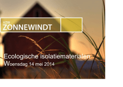 Ecologische isolatiematerialen - Provincie West