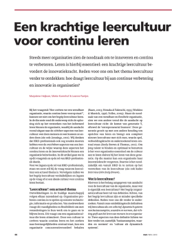 Een krachtige leercultuur