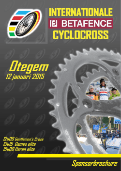 Sponsorbrochure - Cyclocross Otegem