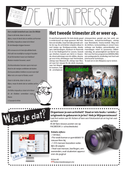 Het tweede trimester zit er weer op.