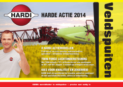 Brochure HARDI HARDE ACTIE