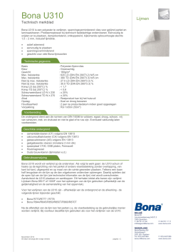 Productinformatieblad Bona U310