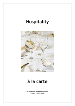 Hospitality á la carte versie 09-2013